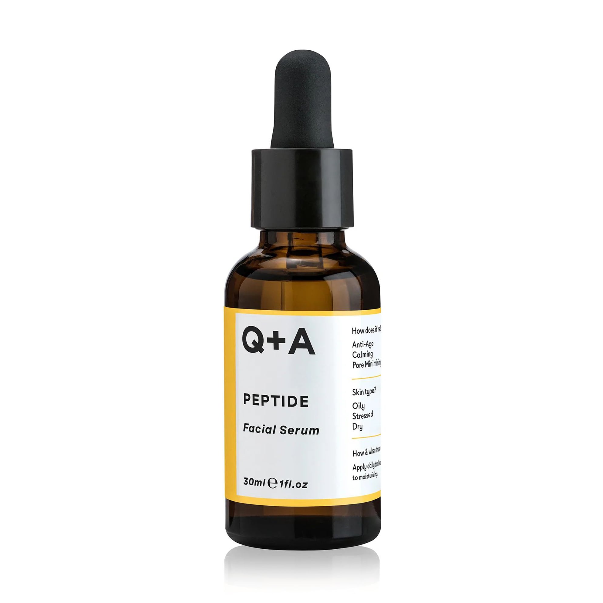 Сироватка для обличчя Q+A Peptide Facial Serum з пептидами, 30 мл